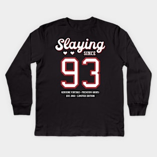 27th Birthday Gift Slaying Since 1993 Kids Long Sleeve T-Shirt